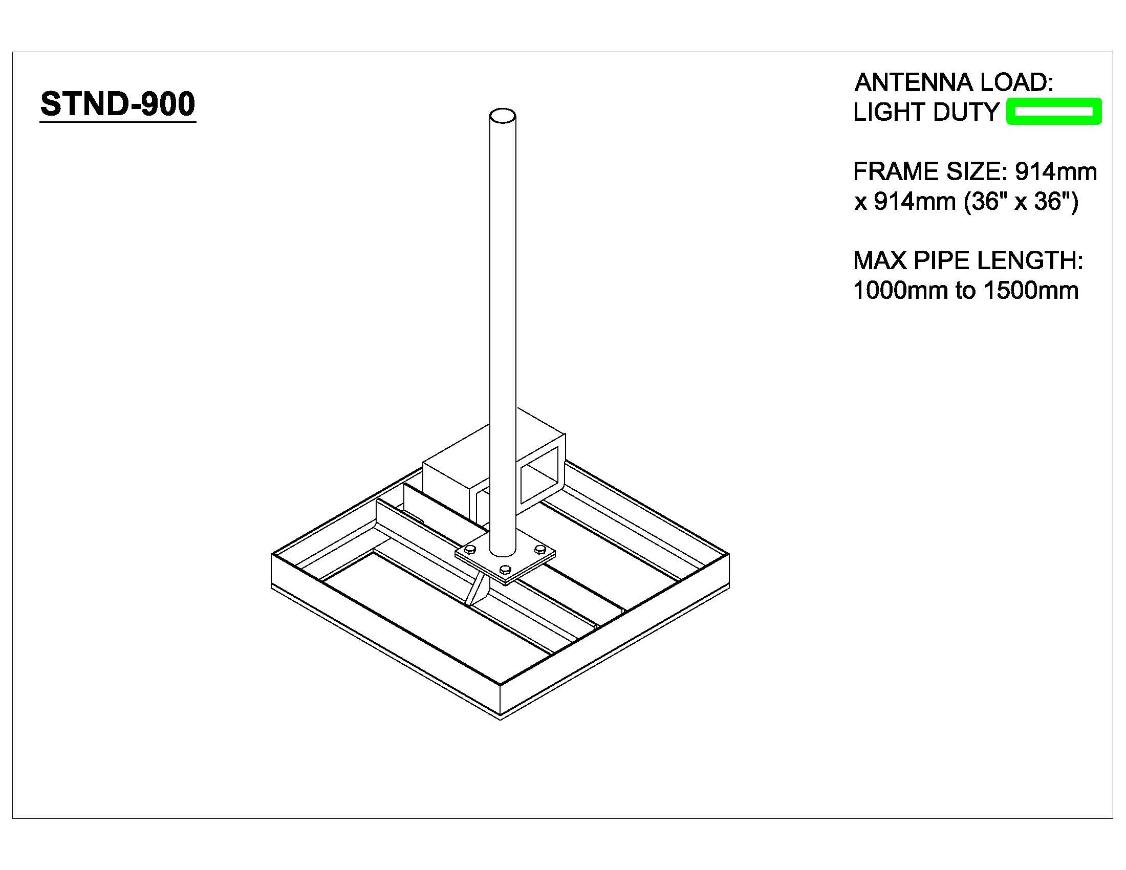 STND-900 Light Duty Ballast Mount