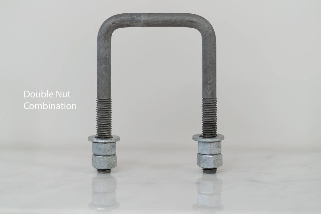 Square U-Bolt Double Nut Combination